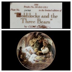 Goldilocks and the Three Bears, Collector’s Plate
